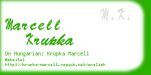 marcell krupka business card